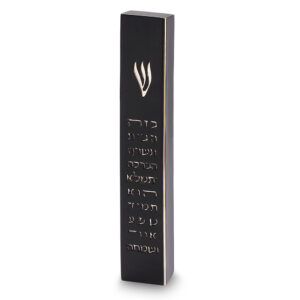 מזוזה "פולימר בטון" ברכת הבית 20 ס"מ - שחור