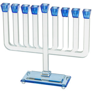 חנוכייה קריסטל מהודרת 33X35 ס"מ