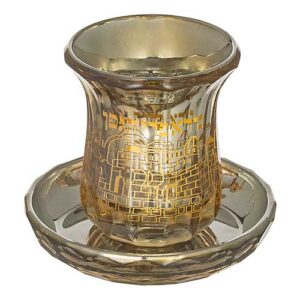 גביע קריסטל מהודר "ירושלים" ללא רגל 9 ס"מ תכולה