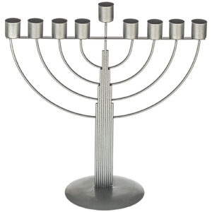 חנוכיית חוטים חצי עגול לשמן - מוכספת 30 ס"מ
