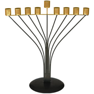 חנוכיית חוטים חבד לשמן - שחור 33X50 ס"מ