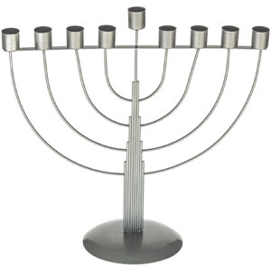 חנוכיית חוטים חצי עגול לשמן - מוכספת 33X41 ס"מ