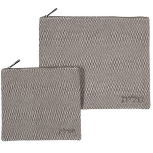 סט טלית תפילין בד דמוי פשתן 36X29 ס"מ
