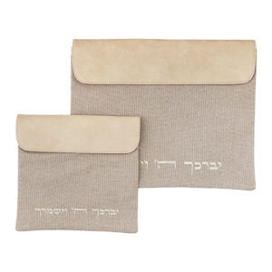 סט טלית תפילין בד פשתן 36X29 ס"מ