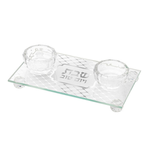 פמוטי זכוכית מהודר 17X10 ס"מ