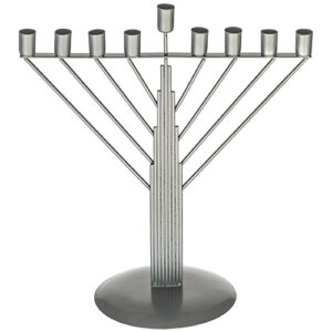 פריץ חנוכיית חוטים חבד לנרות מוכספת 26 ס"מ