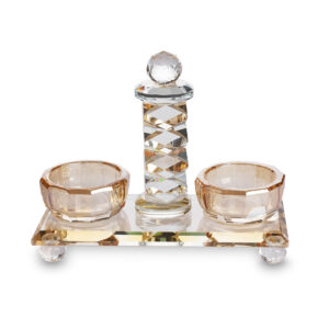מלחיה קריסטל זהב מהודרת - 13 ס"מ