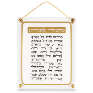 מזמור לתודה אקריליק 29X35 ס"מ